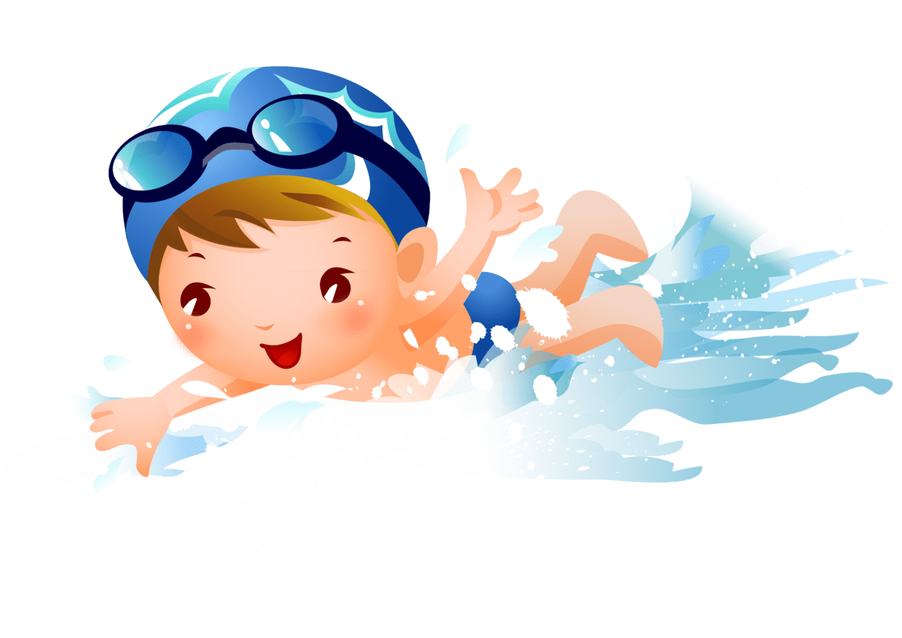 Swim ming child clipart sports logo