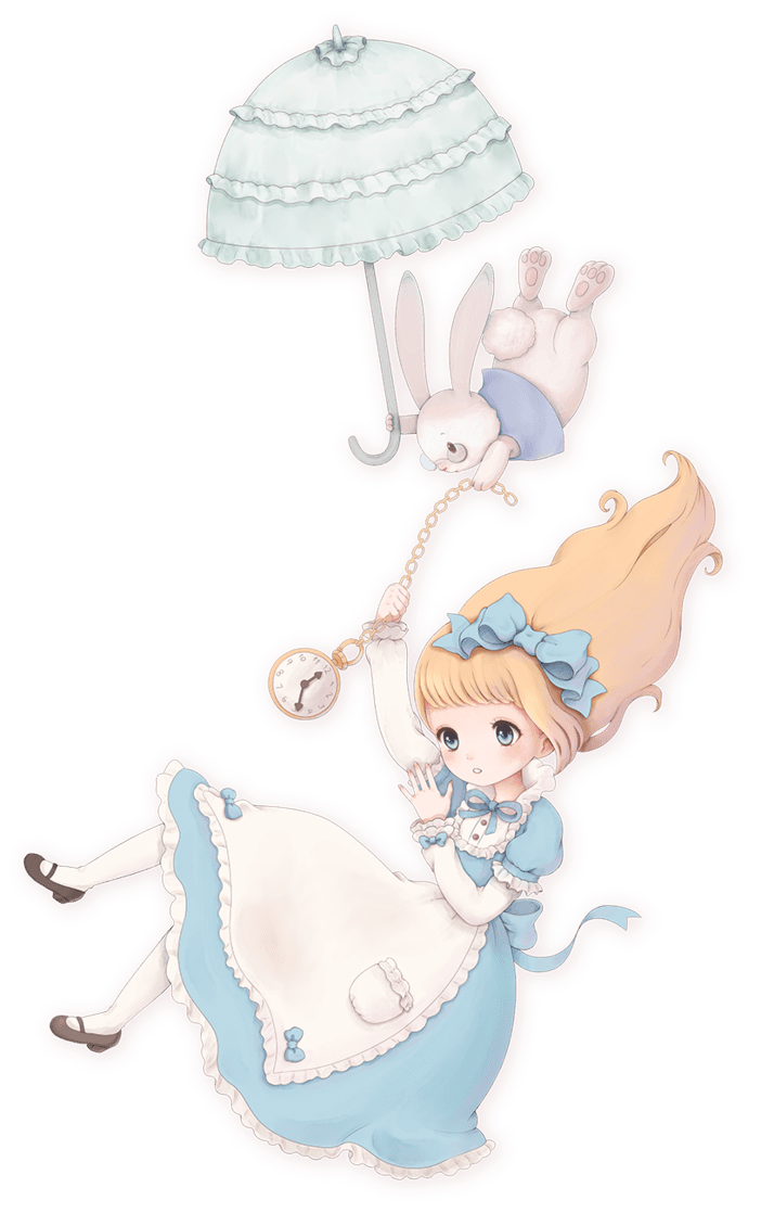 Alice in wonderland down the rabbit hole by bonxy deviantart clipart free