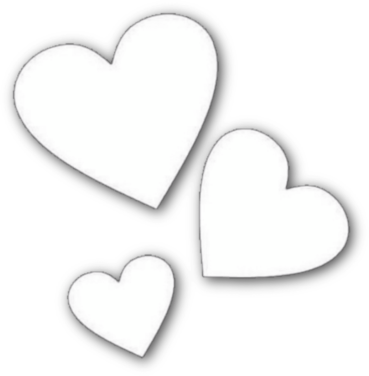 Black white heart overlay and image kin clipart