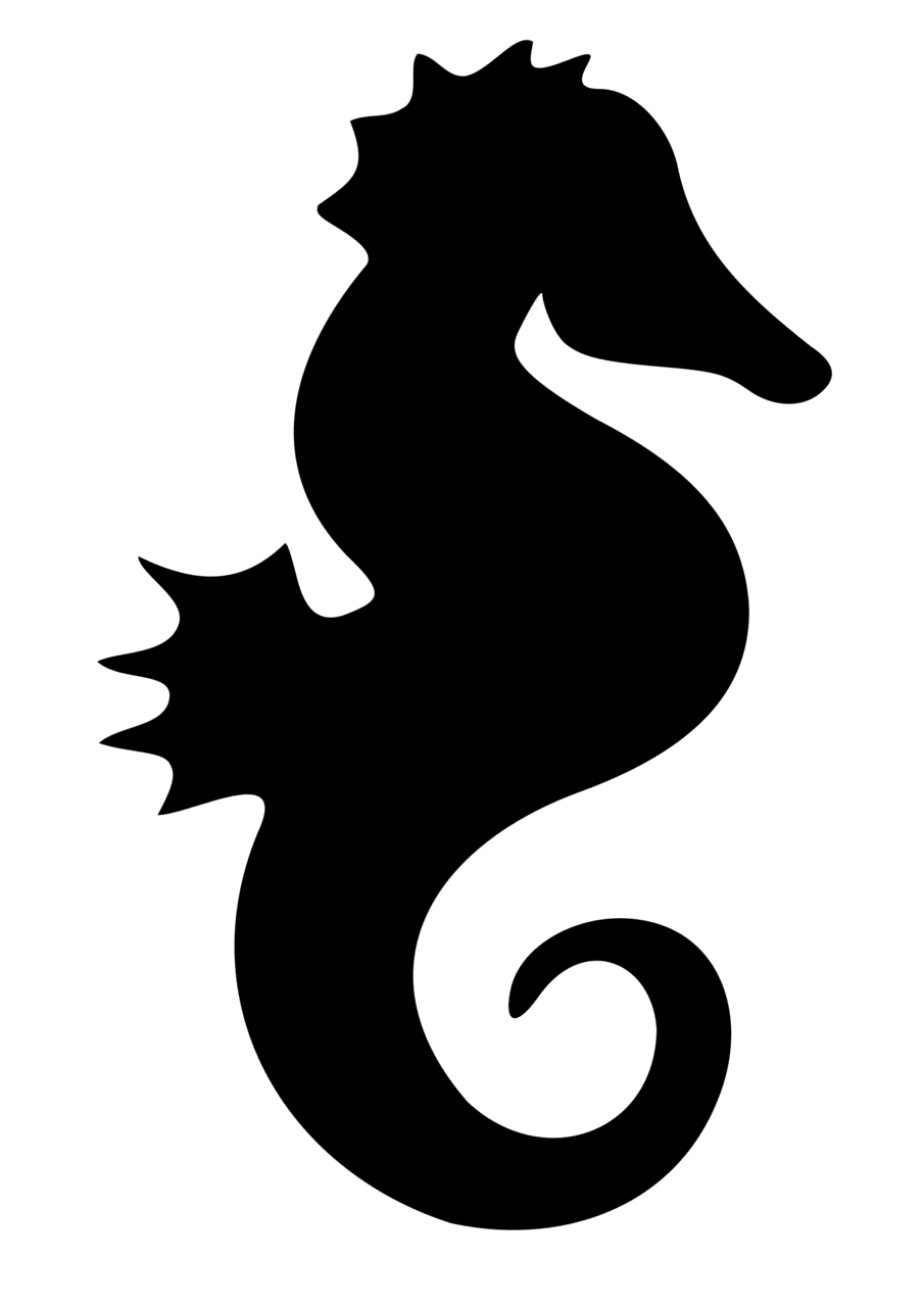 Seahorse silhouette clipart picture