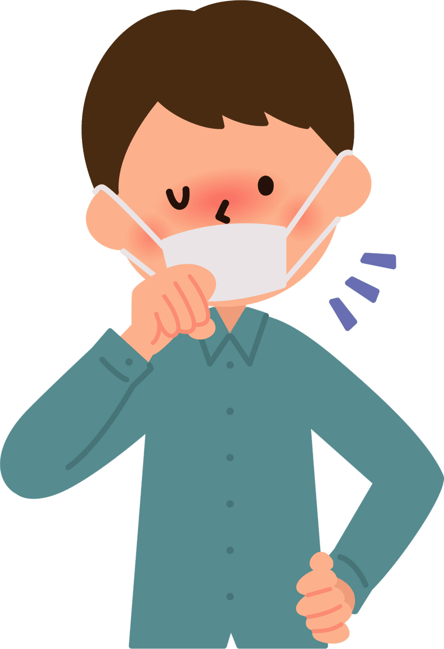 Man is sick with cough and cold vector clipart images