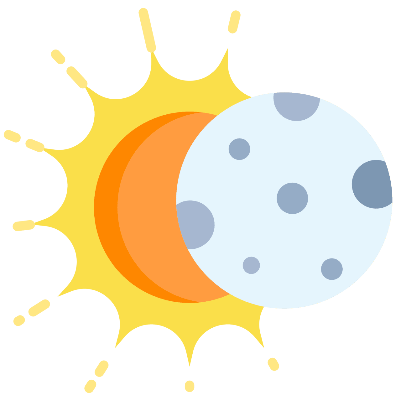 April solar eclipse friends of the garden clipart image