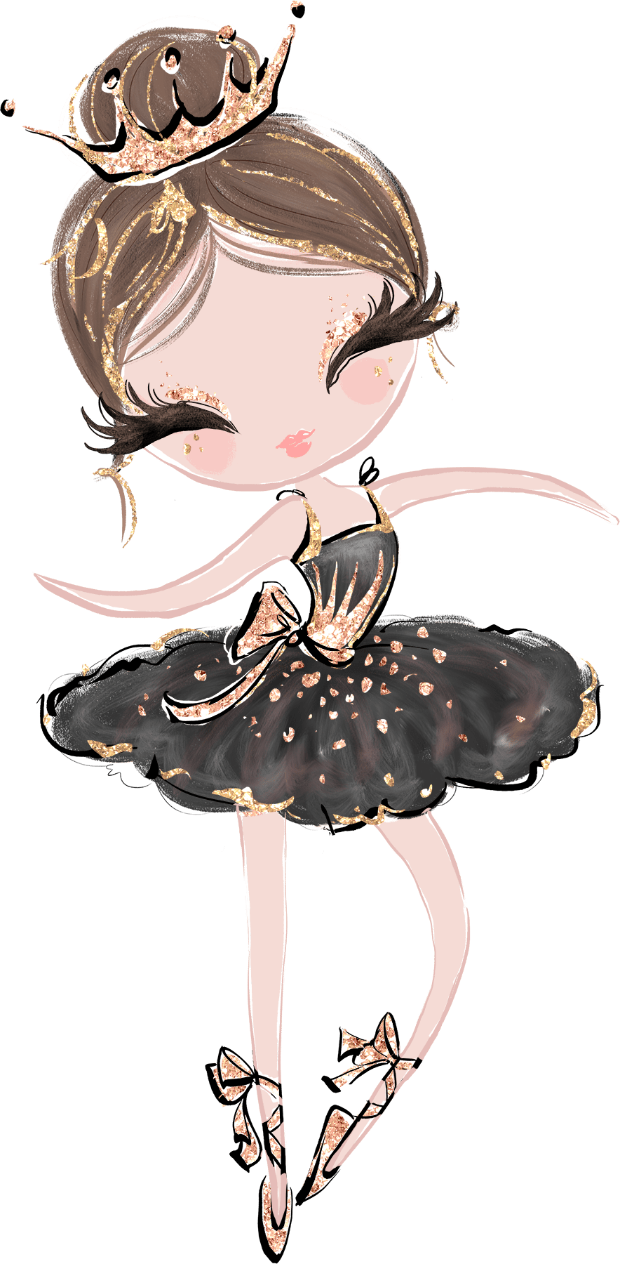 Ballerina topo de bolo bail ina origamiami clipart photo