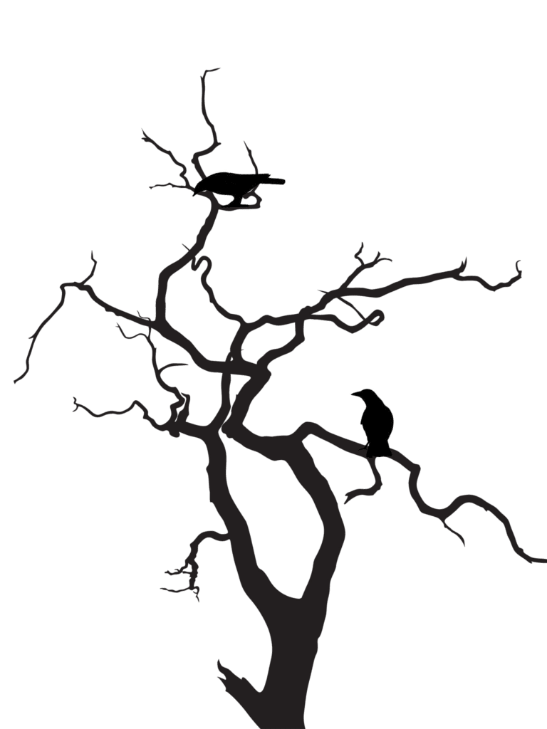 Tree crow silhouette by viktoria lyn deviantart clipart logo