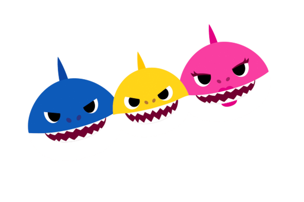 Baby shark pin page clipart free 3