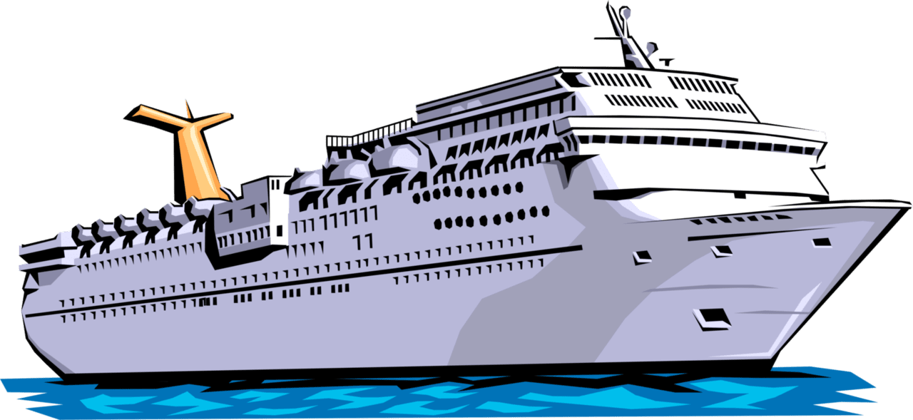 Cruise ship or ocean liner vector image clipart