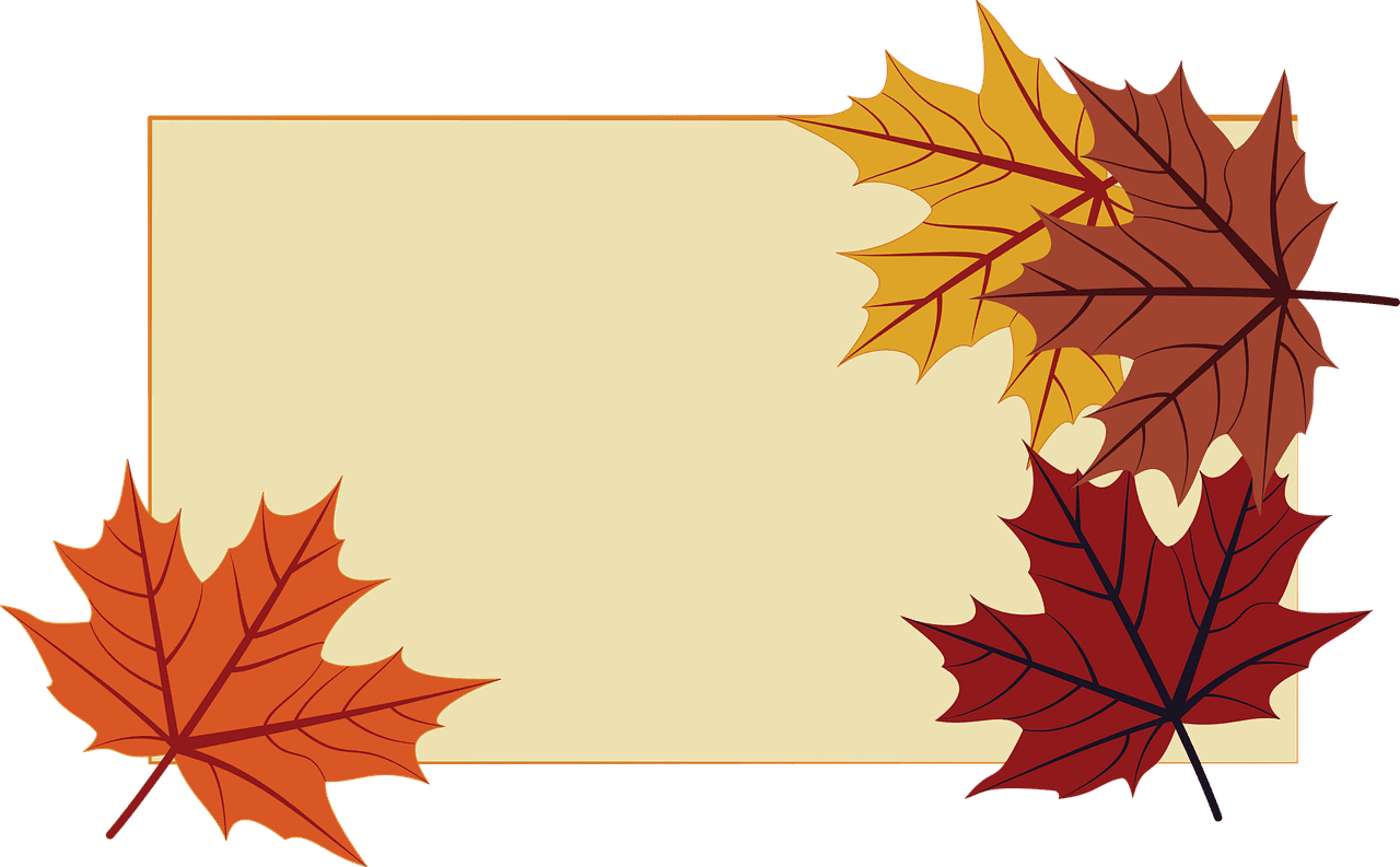 Fall border leaves autumn vector graphic clipart