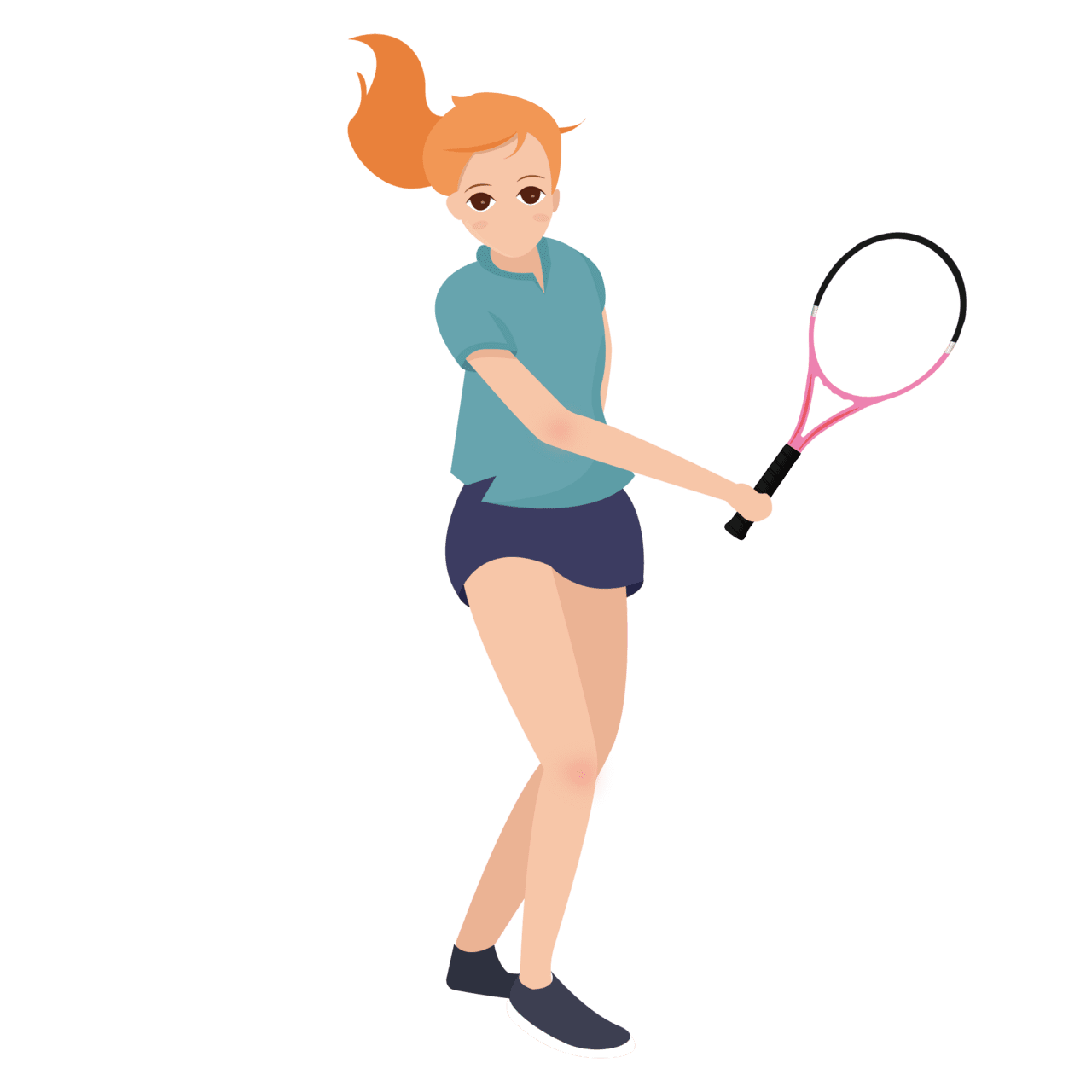 Girl playing tennis childhood white and clipart image for