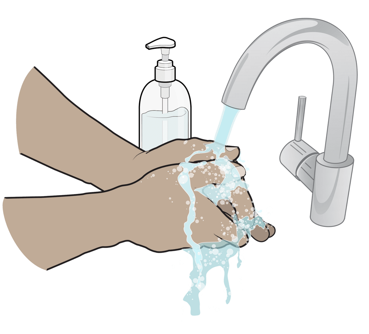 Washing hands vector clipart images