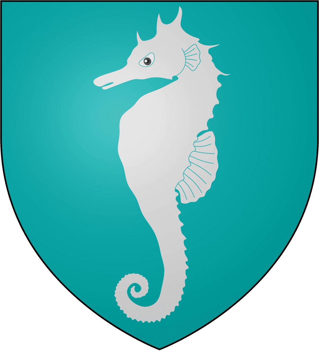 Seahorse house vel yon clipart logo