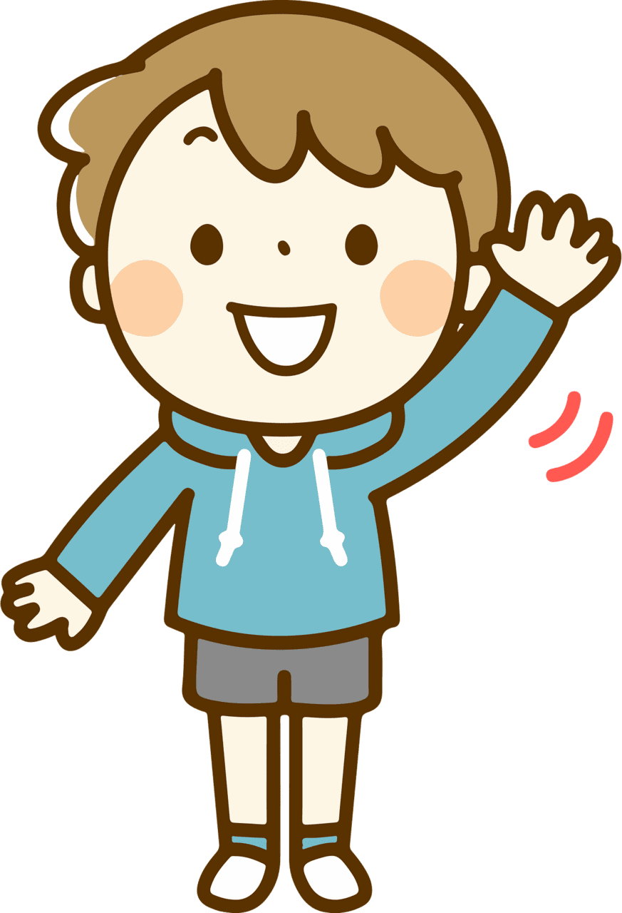 Boy is waving goodbye vector clipart images