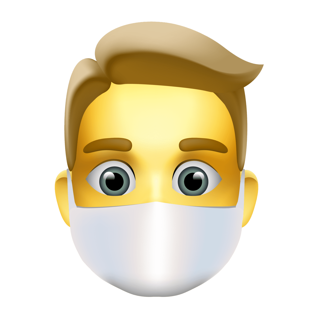 Emoji avatar boy mask clipart transparent