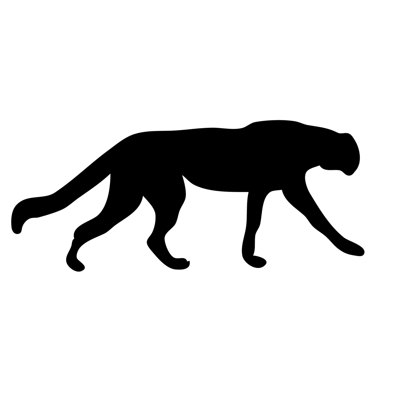 Cheetah silhouette clipart image 2