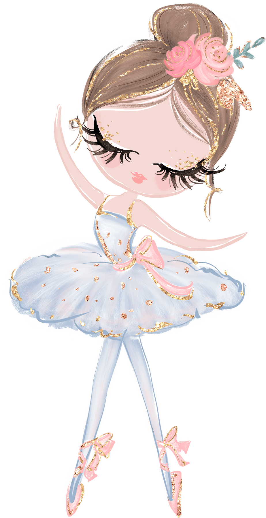 Ballerina pin page clipart vector 3