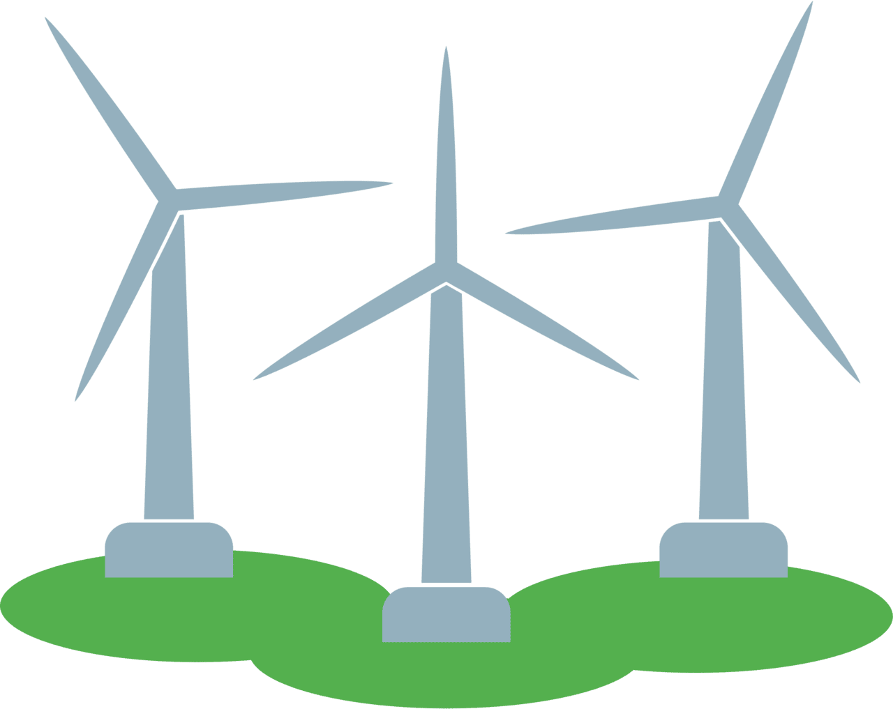 Wind turbine vector clipart images 3