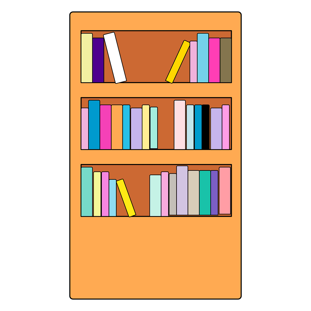 Rack bookshelf library image clipart