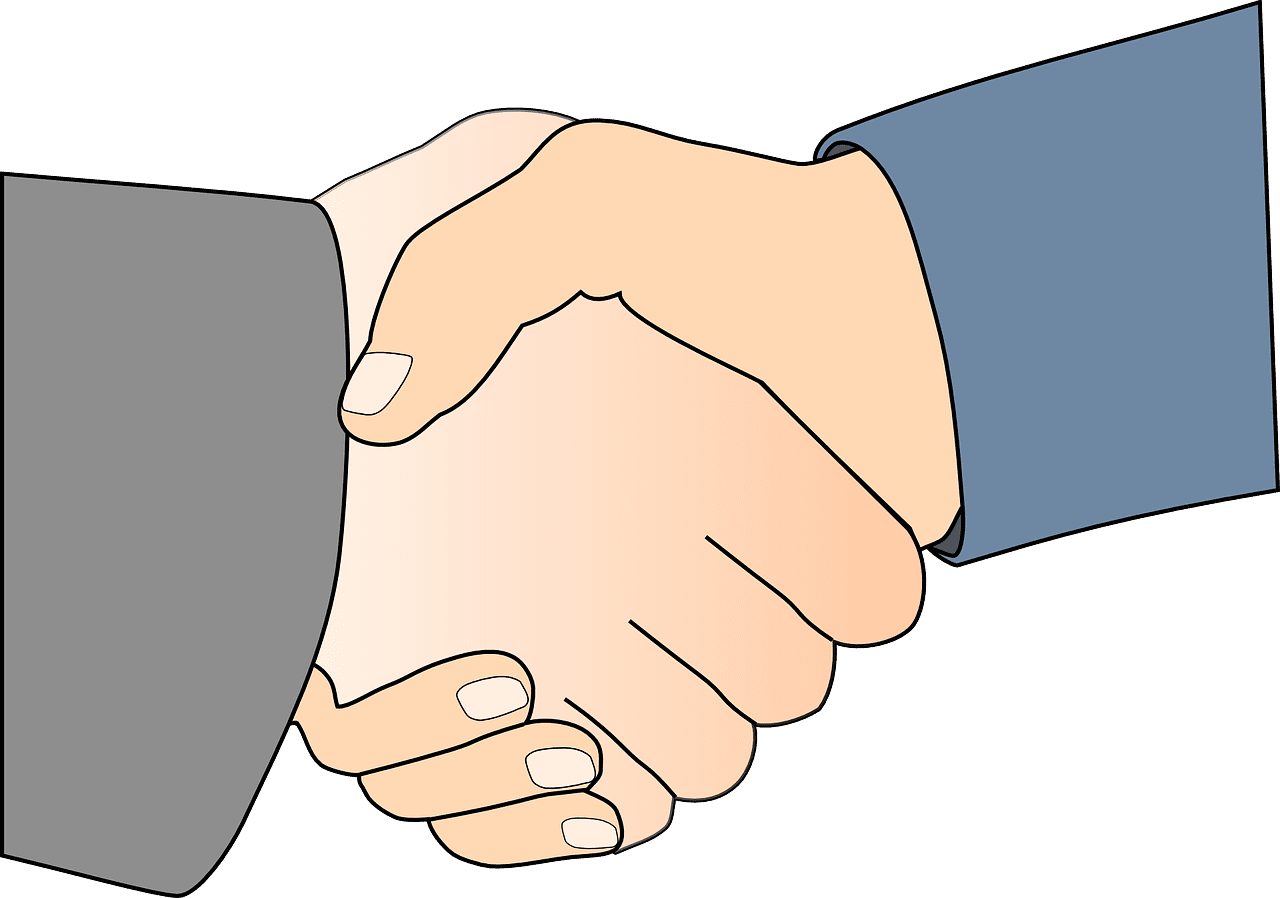 Shake hands handshake shaking partners vector graphic clipart