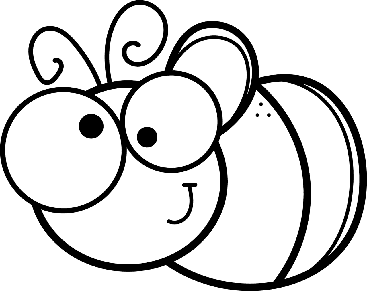 Bee black and white pin page clipart transparent 3