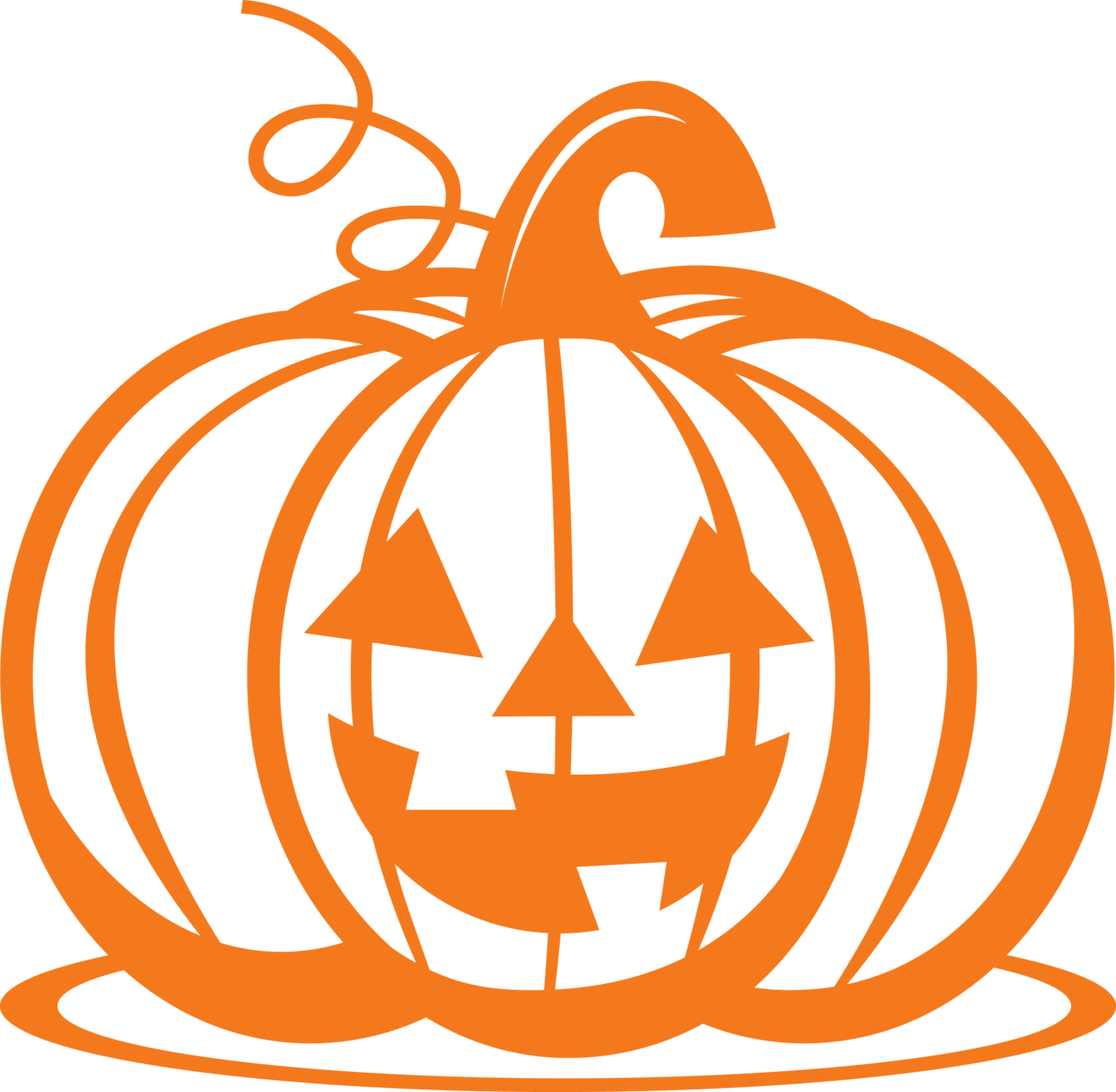 Cute pumpkin pin page clipart clip art 3