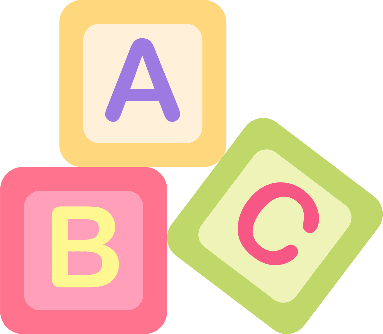 Abc blocks vector clipart images 5