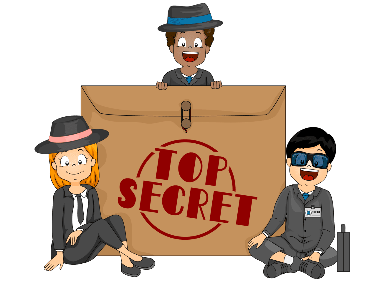 Detective anniversaire agents secrets clipart transparent