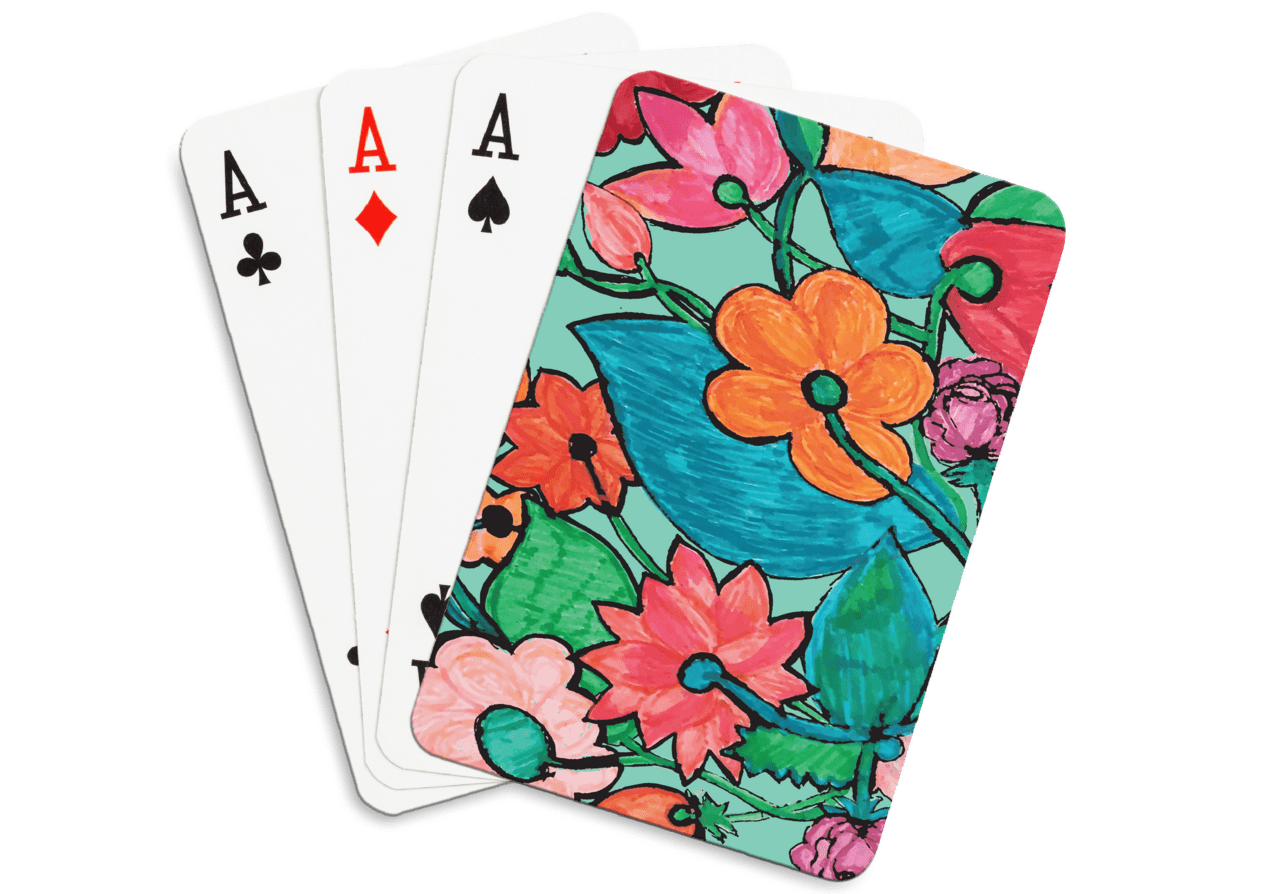 Deck of cards bouquet play clipart logo