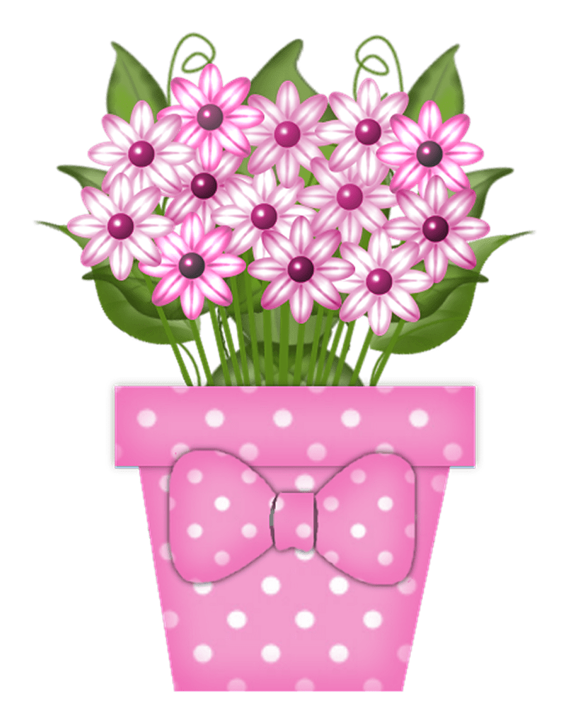 Flower pot spotted potted gardens clipart logo