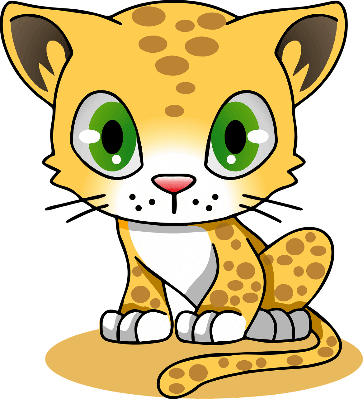 Cheetah pin page clipart free