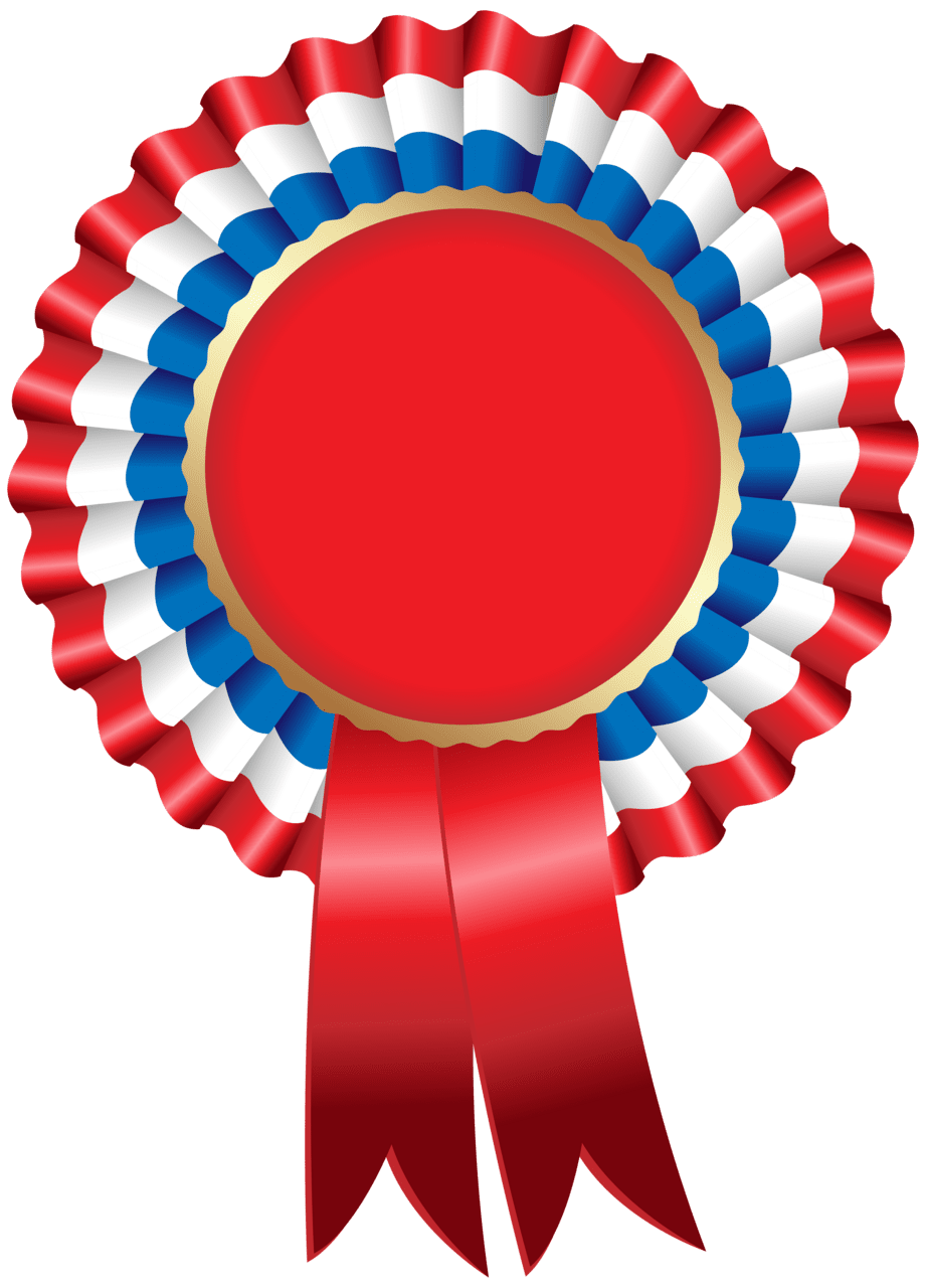 Award rosette ribbon clipart image