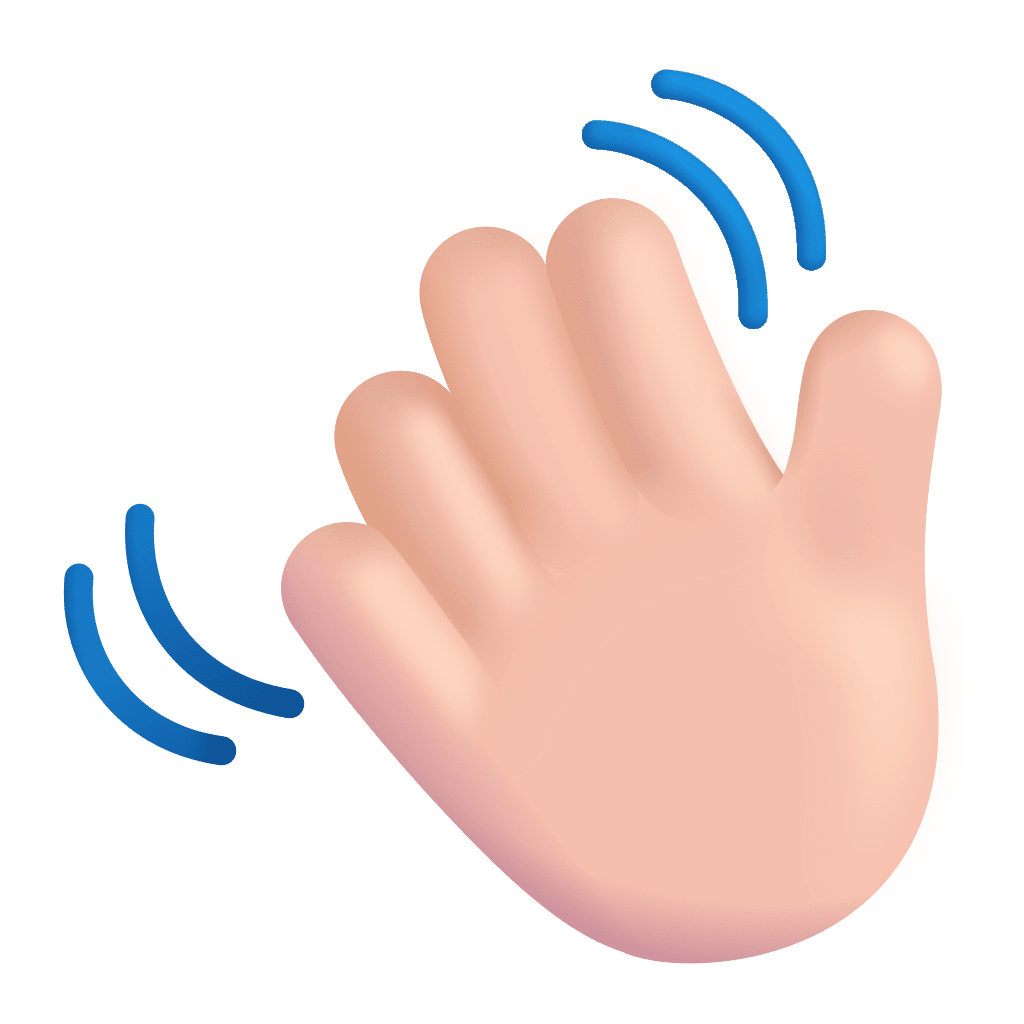 About hand wave waving hi or hello gesture flat clipart free