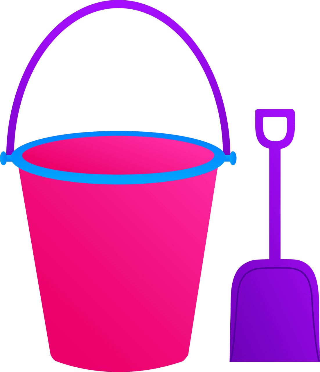 Beach bucket and shovel clipart clip art