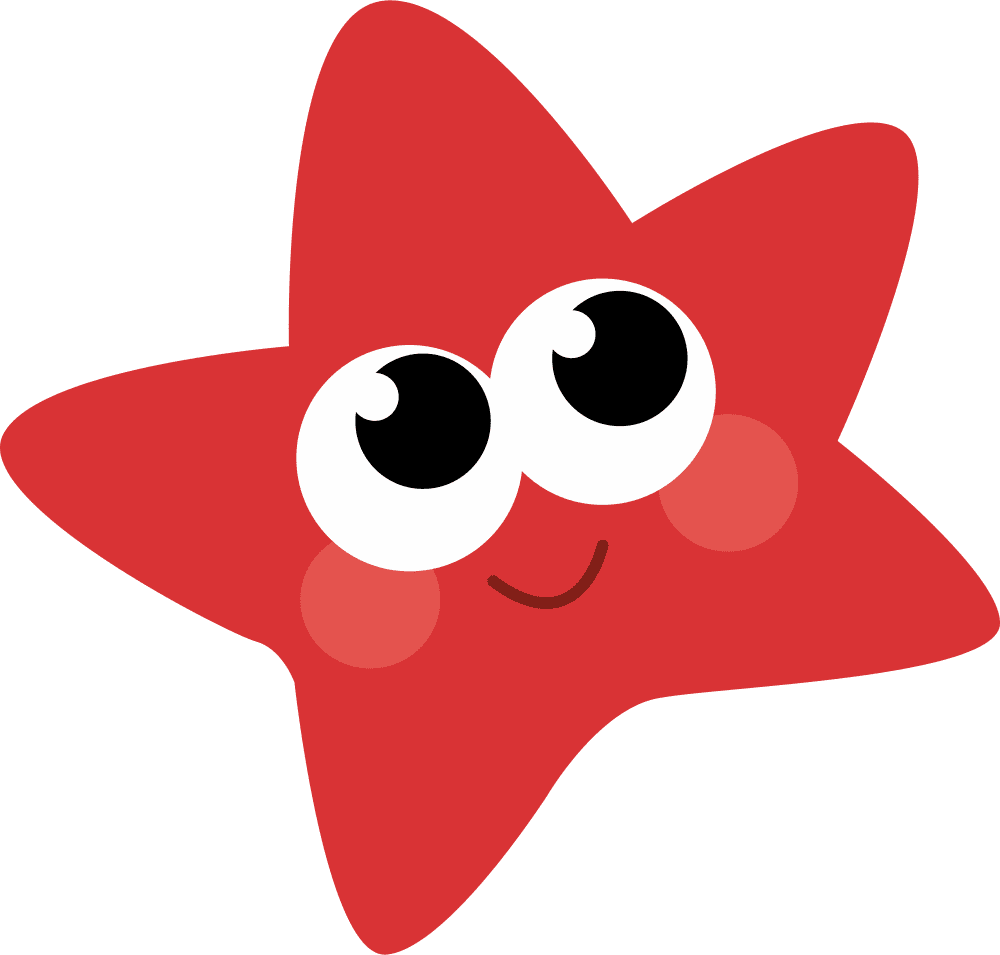 Baby shark estrela do mar clipart background