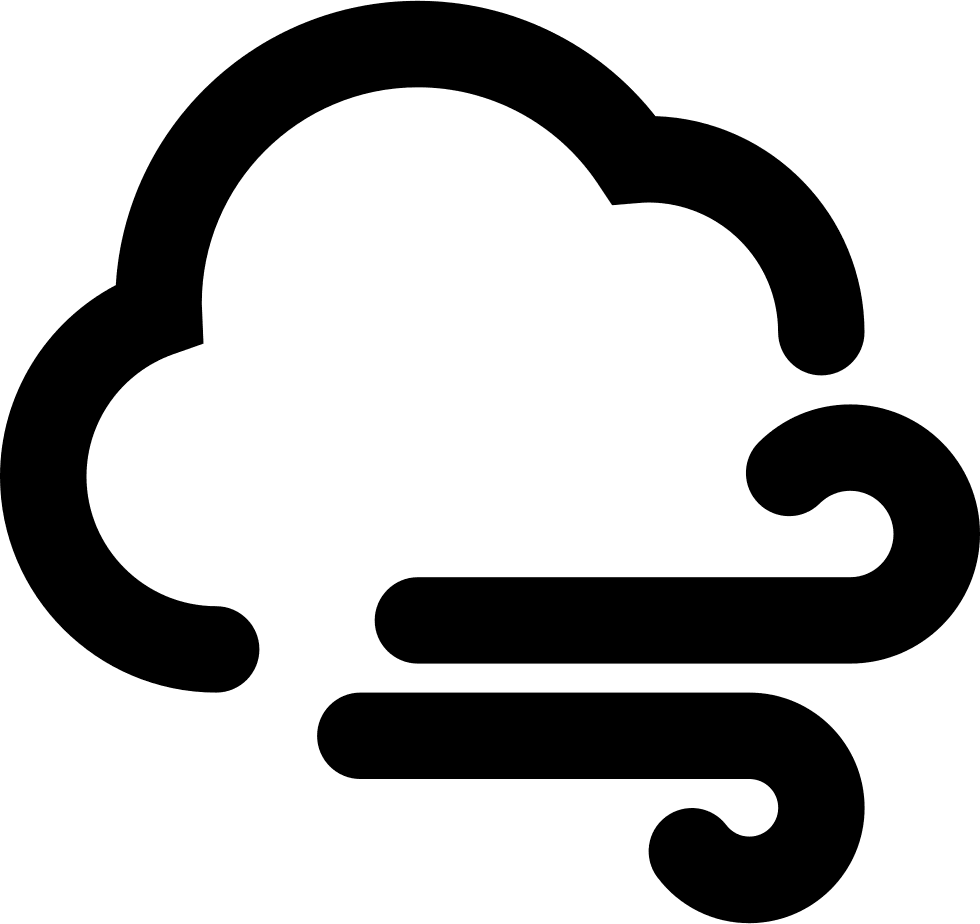 Cloud wind symbol clipart large size image