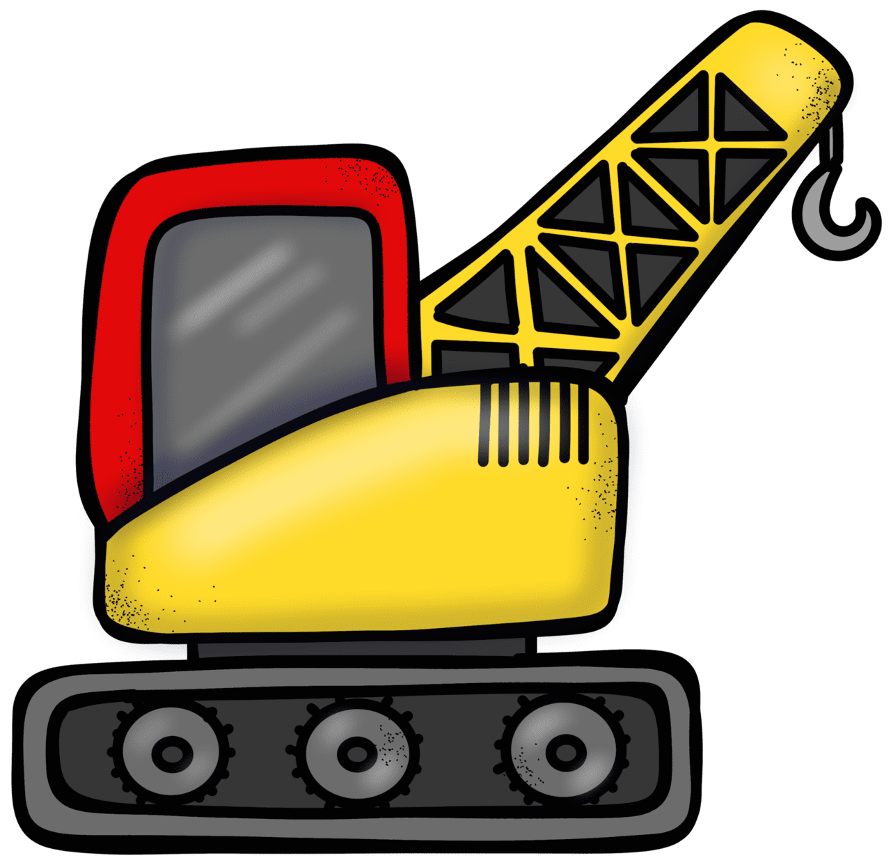 Excavator pin page clipart transparent