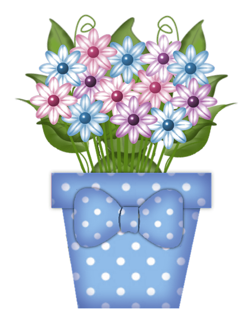 Flower pot spotted potted gardens clipart free