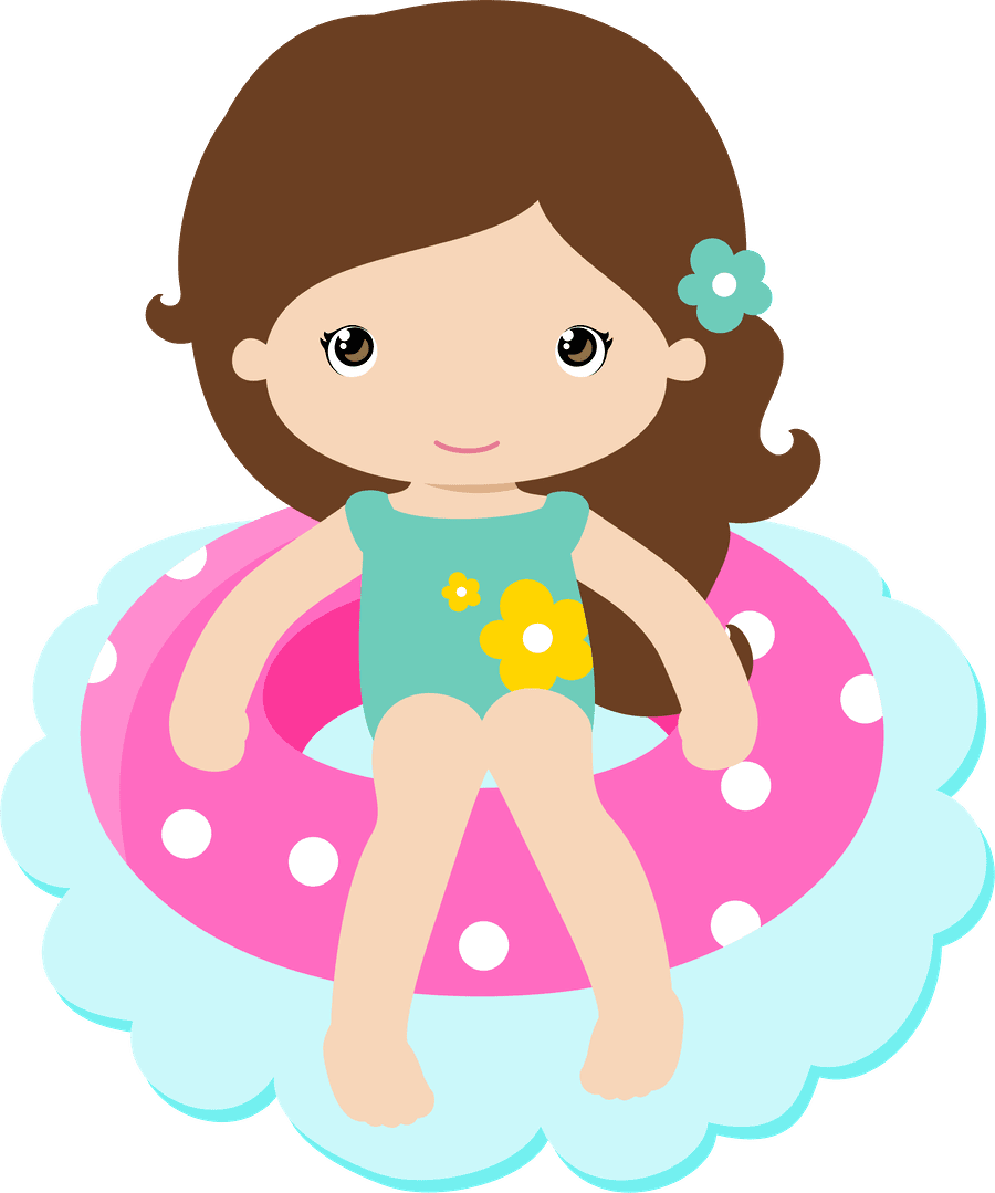 Swim pin page clipart picture