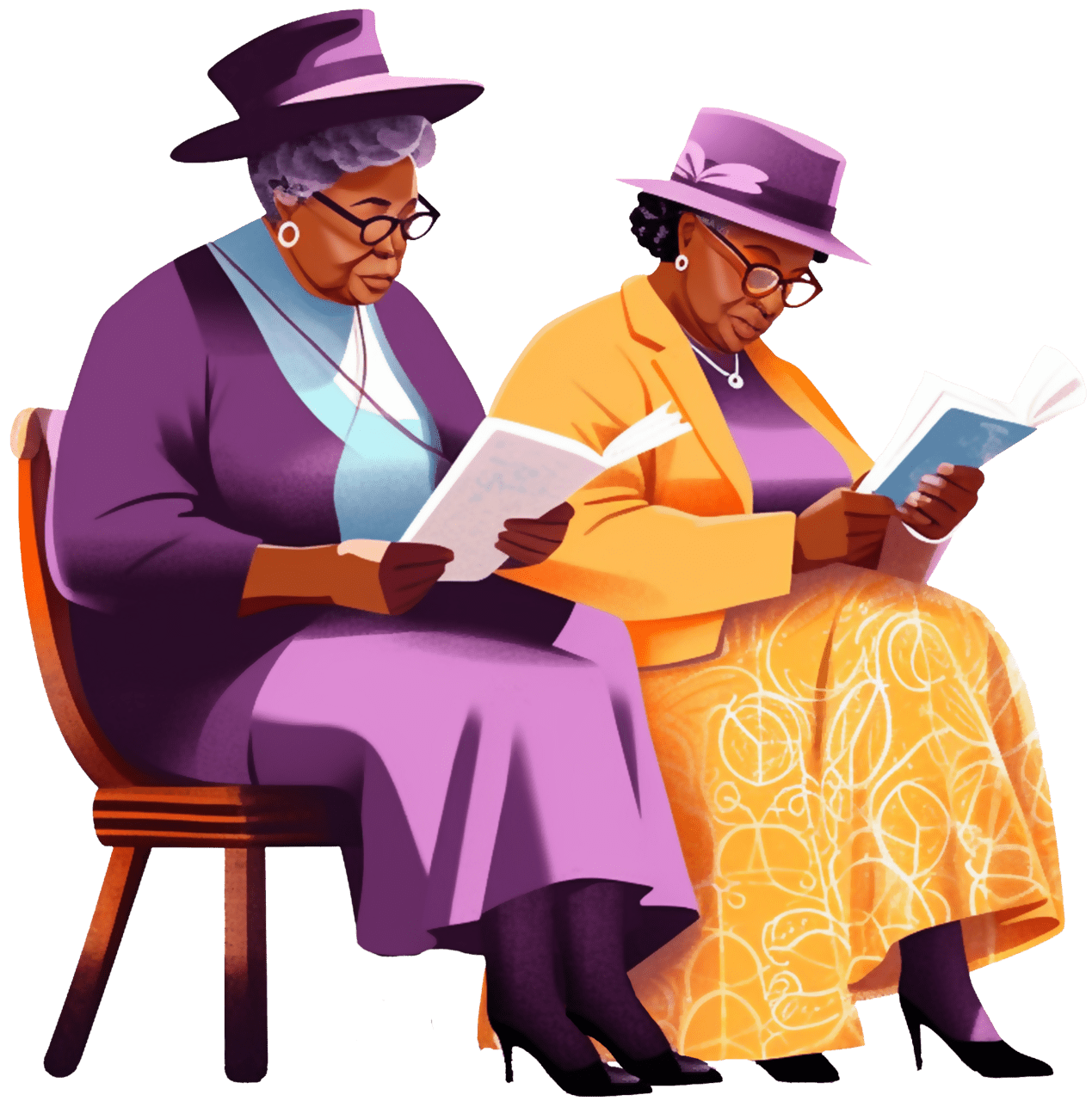 Grandma church ladies clipart digital stickers graphics photo