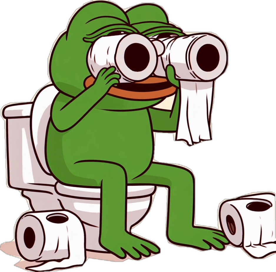 Binoculars pepe the frog clipart image