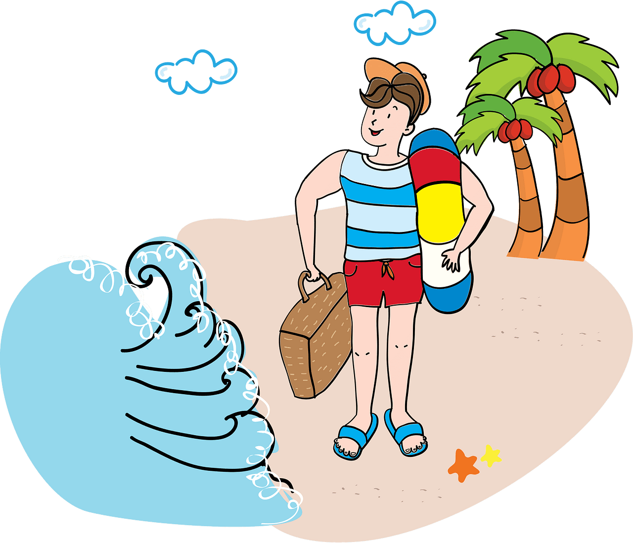 Vacation summer vector clipart images