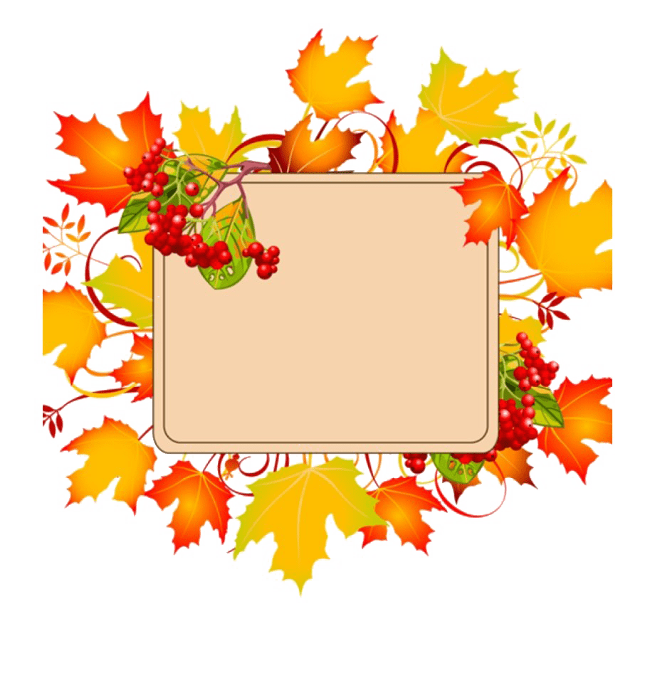 Fall border nature frame harvest themes rustic charm thanksgiving vibes clipart transparent