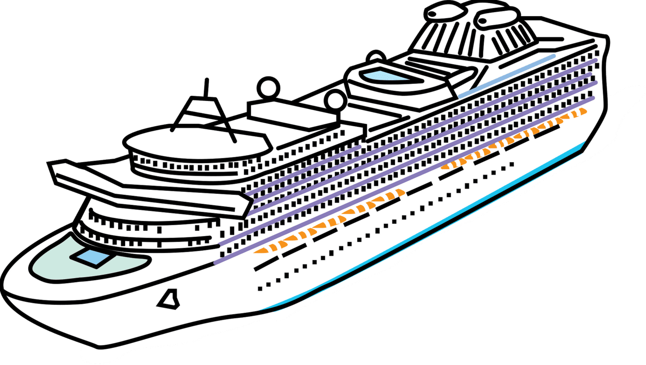 Cruise ship vector clipart images 6