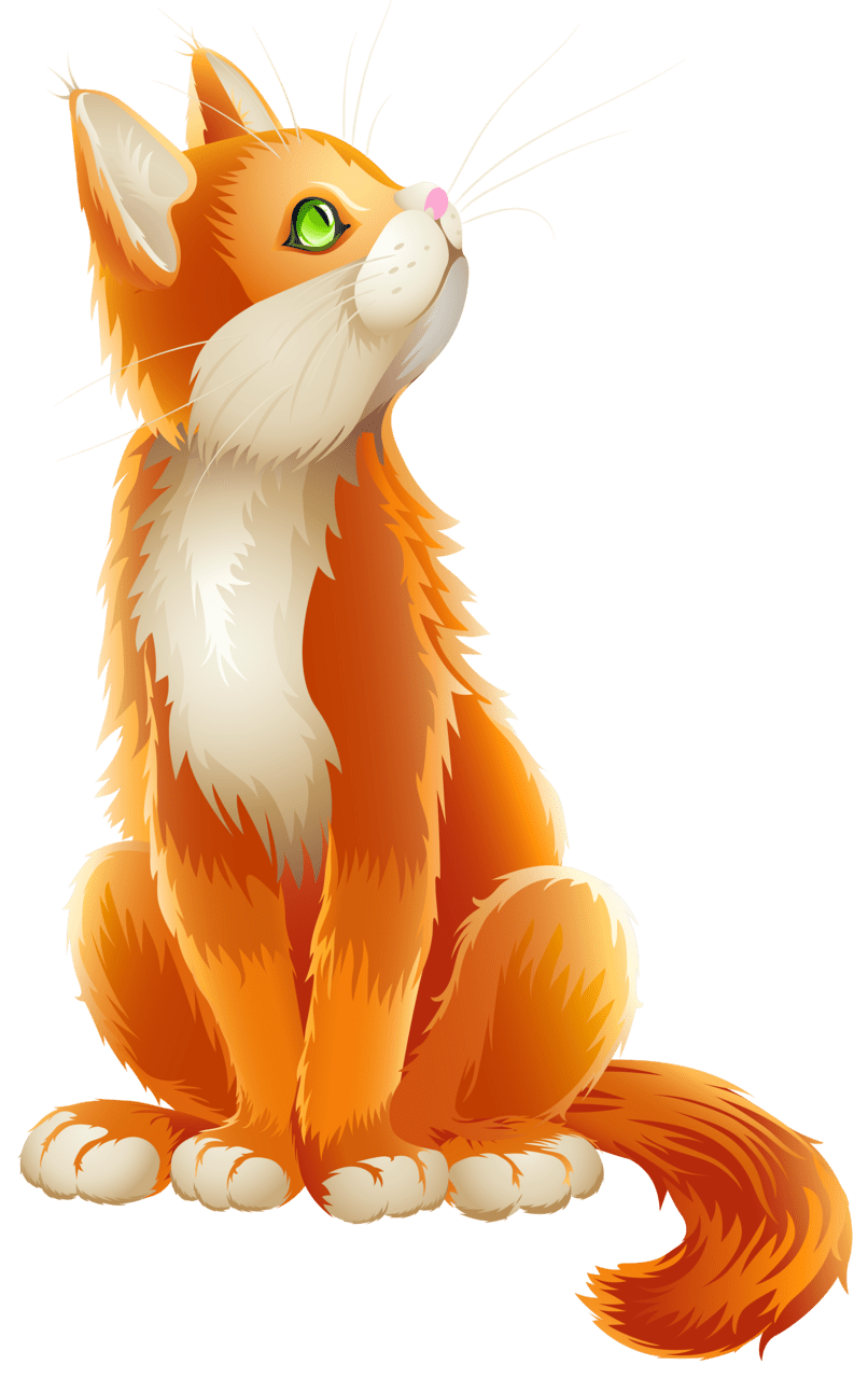 Cute cat kitten tiger cartoon background clipart cats