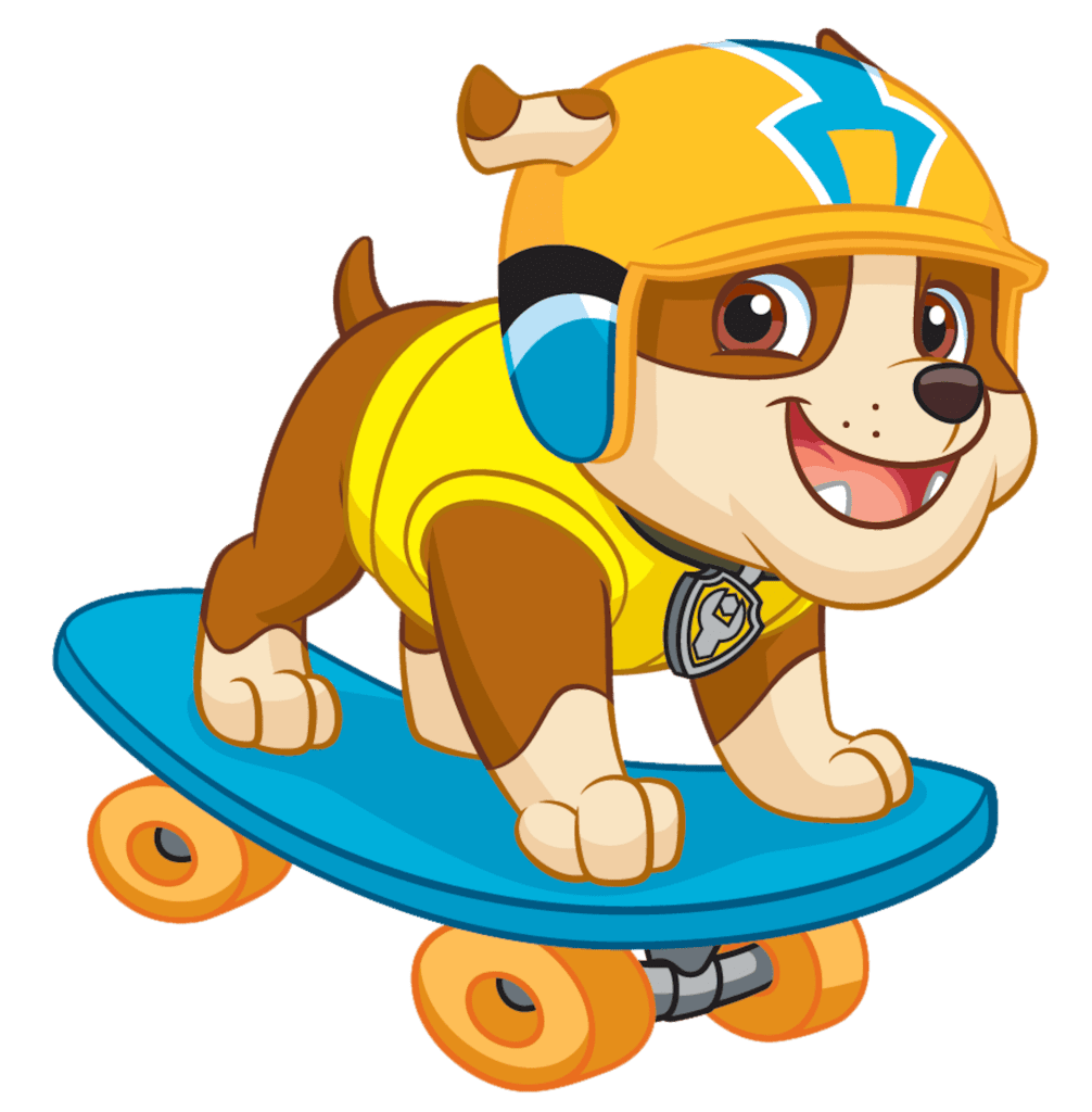 Skateboard patrulha canina rubble clipart transparent