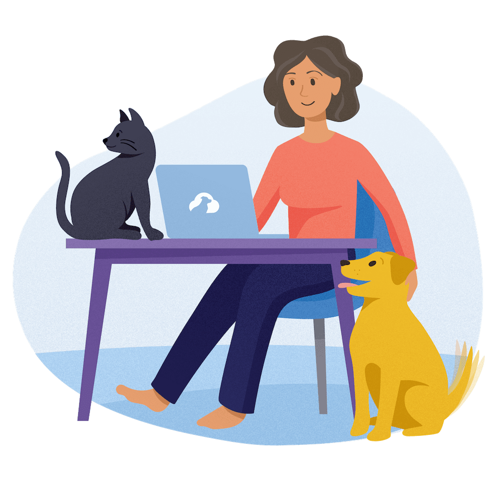 Desk dog sitting rate calculator clipart photo