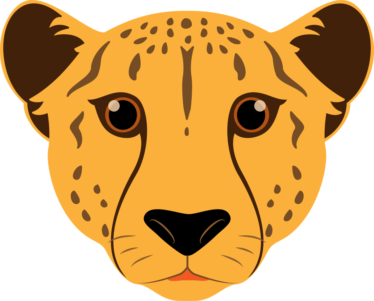 Cheetah face vector clipart images