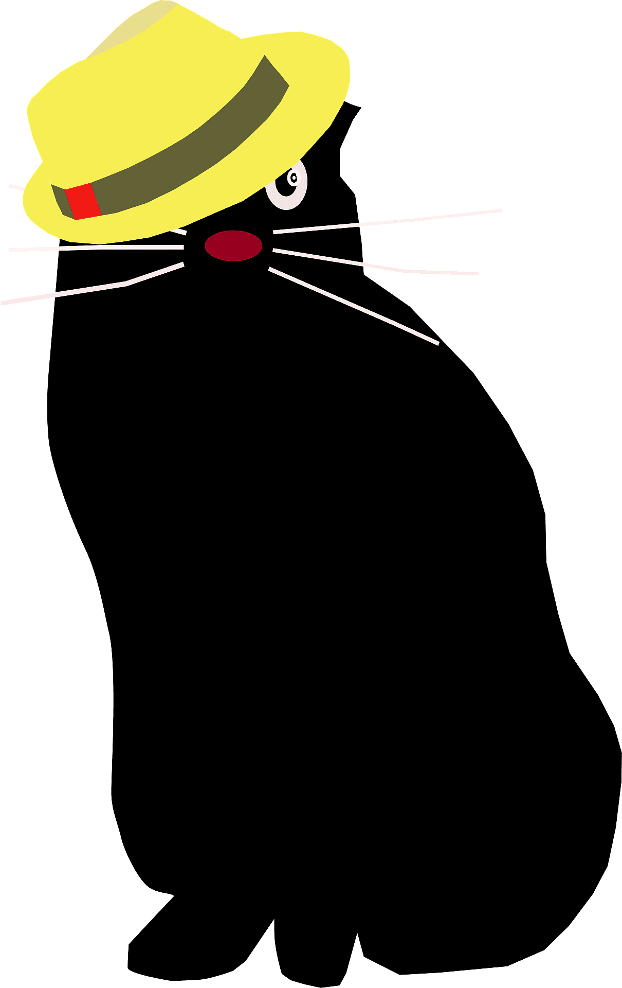 Cat in the hat vector clipart images