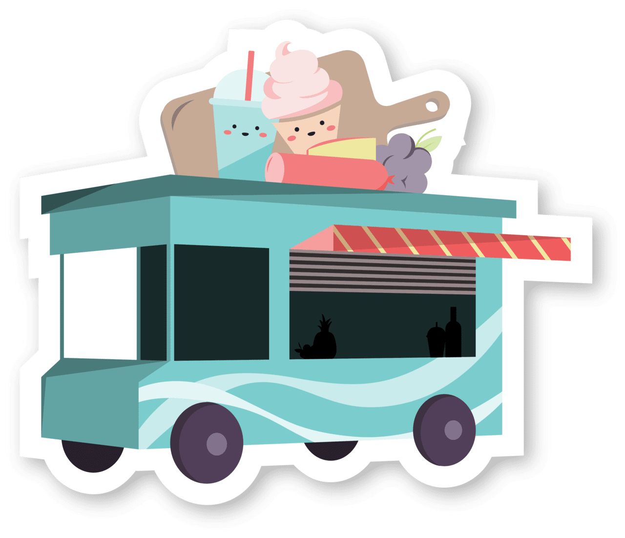 Food truck faq shark cuterie clipart image