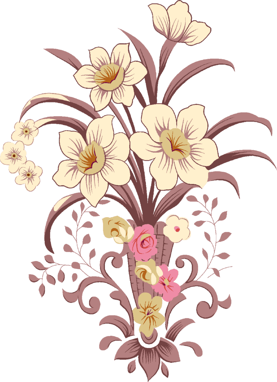 Bouquet of flowers page clipart photo