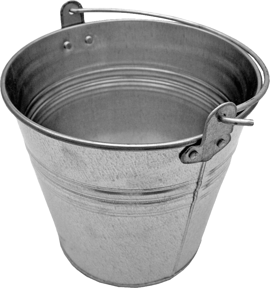 Steel bucket clipart vector 2