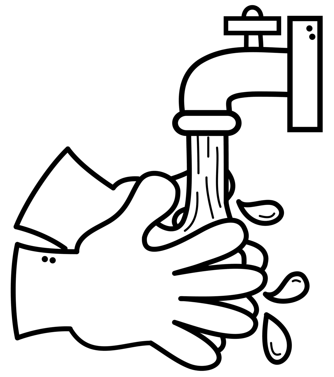 Washing hands page clipart photo